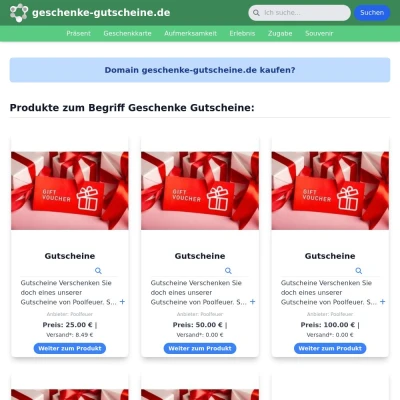 Screenshot geschenke-gutscheine.de