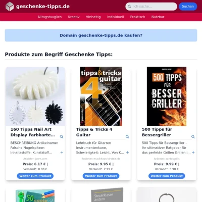 Screenshot geschenke-tipps.de