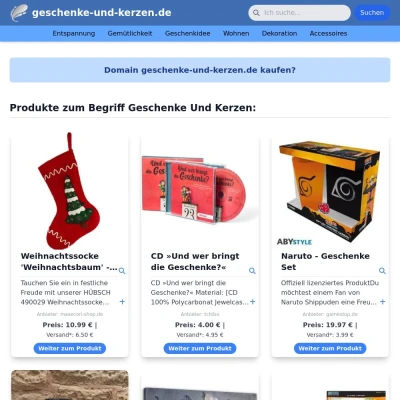 Screenshot geschenke-und-kerzen.de