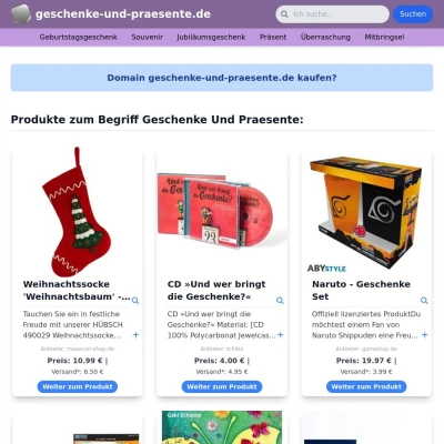 Screenshot geschenke-und-praesente.de