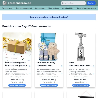 Screenshot geschenkeabo.de