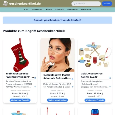 Screenshot geschenkeartikel.de