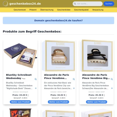 Screenshot geschenkebox24.de