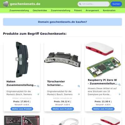 Screenshot geschenkesets.de