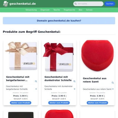 Screenshot geschenketui.de