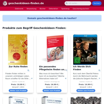 Screenshot geschenkideen-finden.de