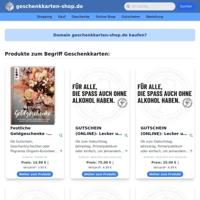 Screenshot geschenkkarten-shop.de