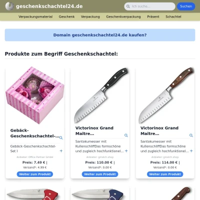 Screenshot geschenkschachtel24.de