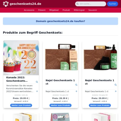 Screenshot geschenksets24.de