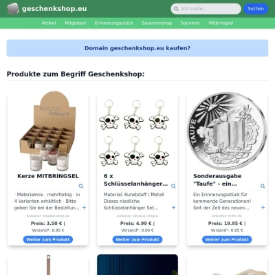 Screenshot geschenkshop.eu