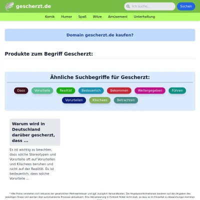 Screenshot gescherzt.de