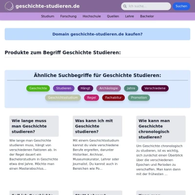 Screenshot geschichte-studieren.de