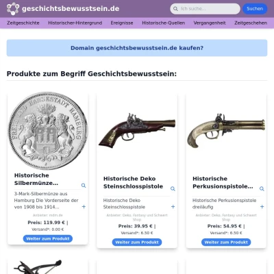 Screenshot geschichtsbewusstsein.de