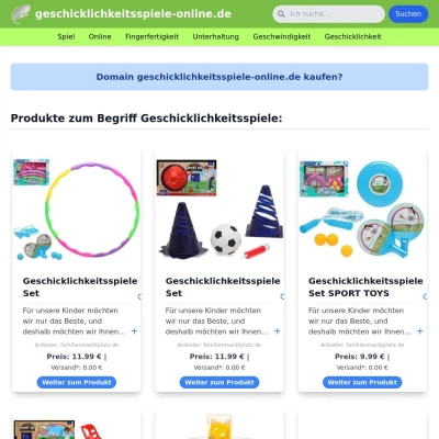 Screenshot geschicklichkeitsspiele-online.de