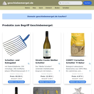 Screenshot geschiebemergel.de