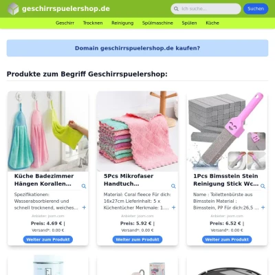 Screenshot geschirrspuelershop.de