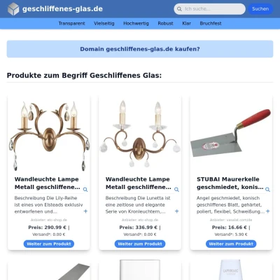 Screenshot geschliffenes-glas.de