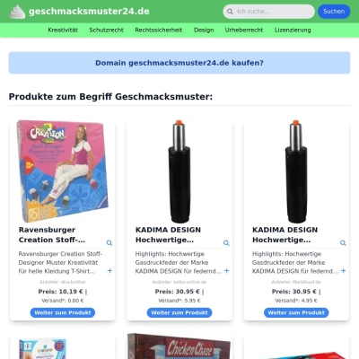 Screenshot geschmacksmuster24.de