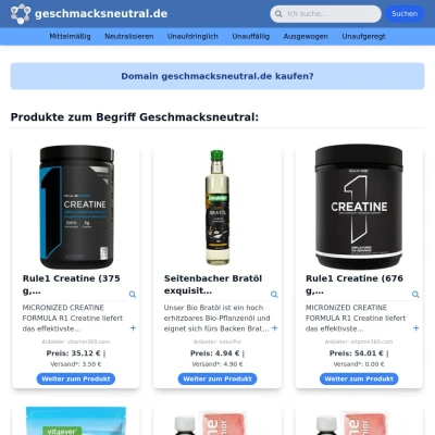 Screenshot geschmacksneutral.de