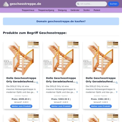 Screenshot geschosstreppe.de