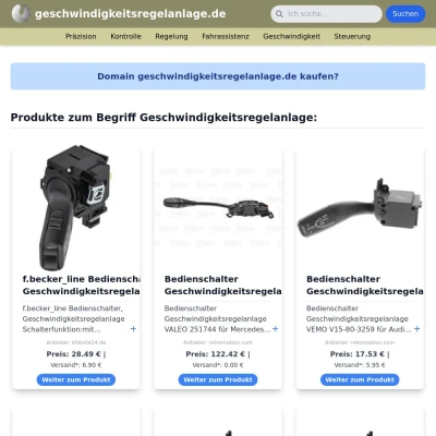 Screenshot geschwindigkeitsregelanlage.de