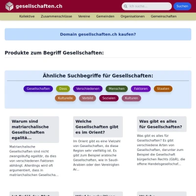 Screenshot gesellschaften.ch