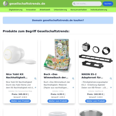 Screenshot gesellschaftstrends.de