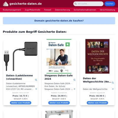 Screenshot gesicherte-daten.de