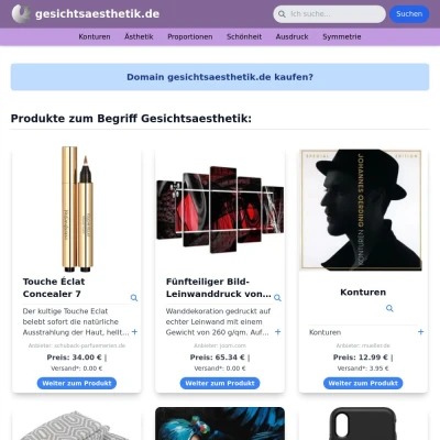 Screenshot gesichtsaesthetik.de