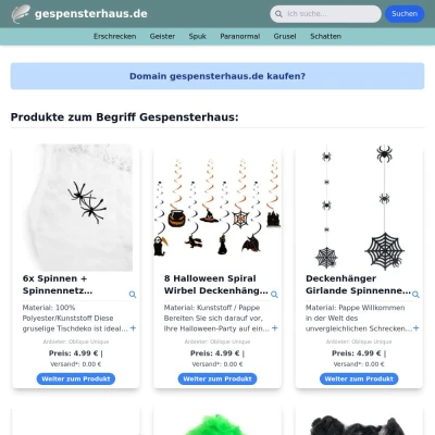 Screenshot gespensterhaus.de