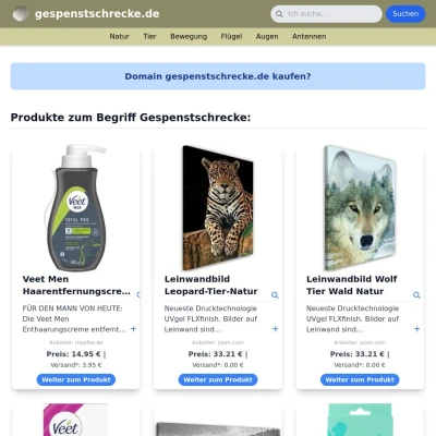 Screenshot gespenstschrecke.de