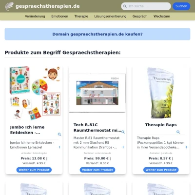 Screenshot gespraechstherapien.de