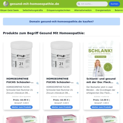 Screenshot gesund-mit-homoeopathie.de