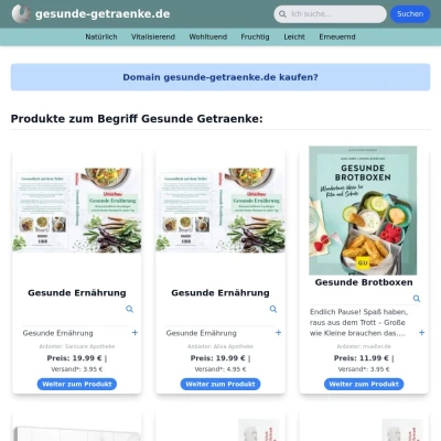Screenshot gesunde-getraenke.de