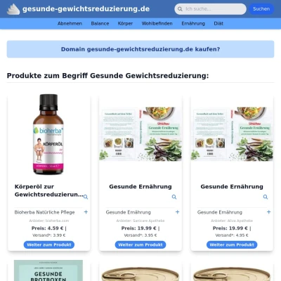 Screenshot gesunde-gewichtsreduzierung.de