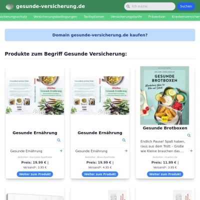 Screenshot gesunde-versicherung.de