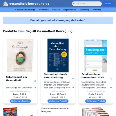 Screenshot gesundheit-bewegung.de