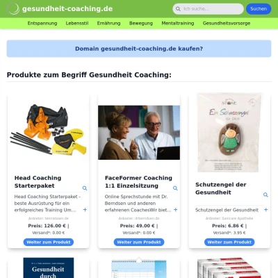Screenshot gesundheit-coaching.de