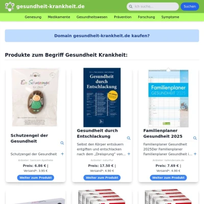 Screenshot gesundheit-krankheit.de