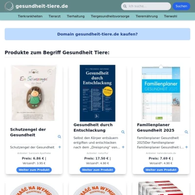 Screenshot gesundheit-tiere.de