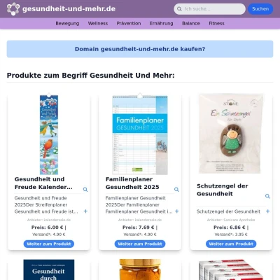 Screenshot gesundheit-und-mehr.de