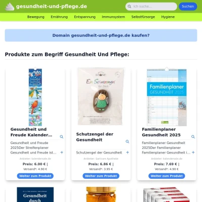 Screenshot gesundheit-und-pflege.de