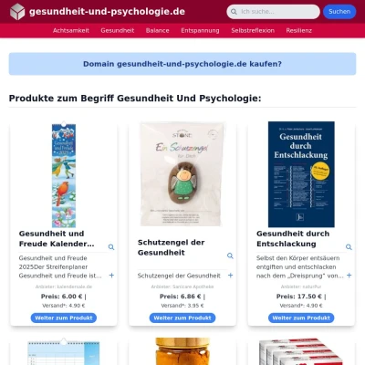 Screenshot gesundheit-und-psychologie.de