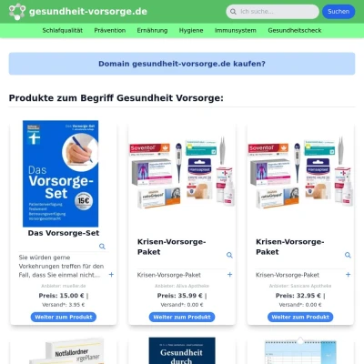 Screenshot gesundheit-vorsorge.de