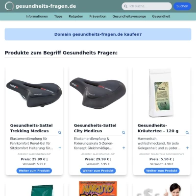 Screenshot gesundheits-fragen.de
