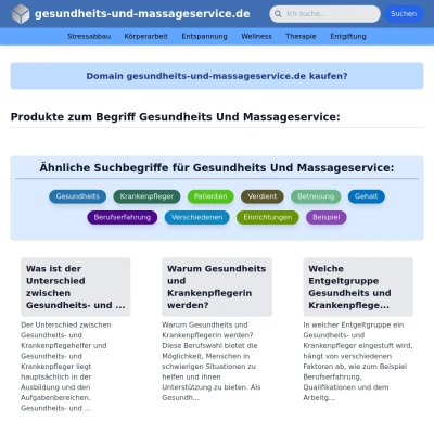 Screenshot gesundheits-und-massageservice.de