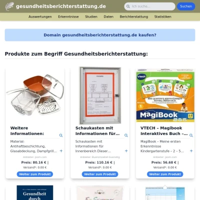 Screenshot gesundheitsberichterstattung.de