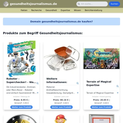 Screenshot gesundheitsjournalismus.de