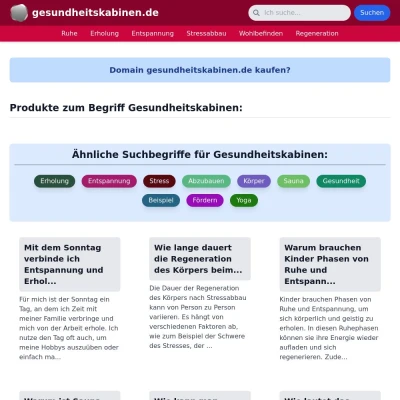 Screenshot gesundheitskabinen.de