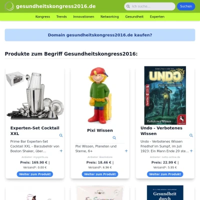 Screenshot gesundheitskongress2016.de